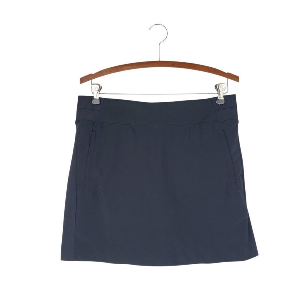 Athleta Brooklyn Skort 16" Pull On Black 657678 Minimalist Womens Size 10